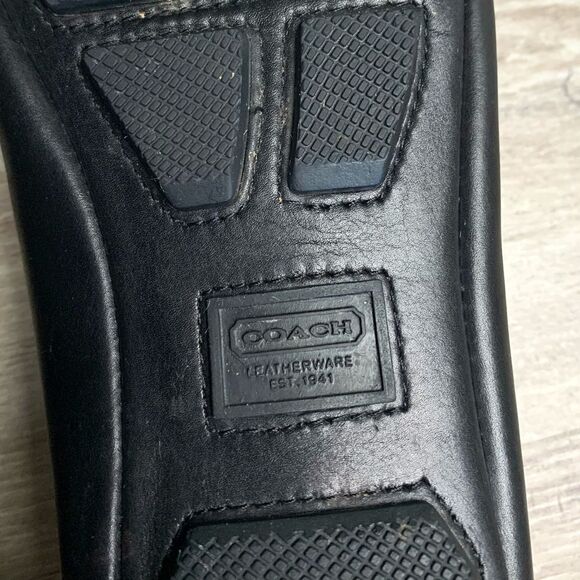 Coach Vinette Black Leather Ballet Flats - Picture 8 of 8